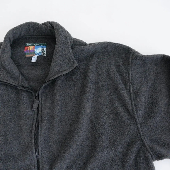 Vintage 90'S Sierra Pacific Outdoors Gray Zip Up Fleece Sweater Size 2Xl - Picture 9 of 11